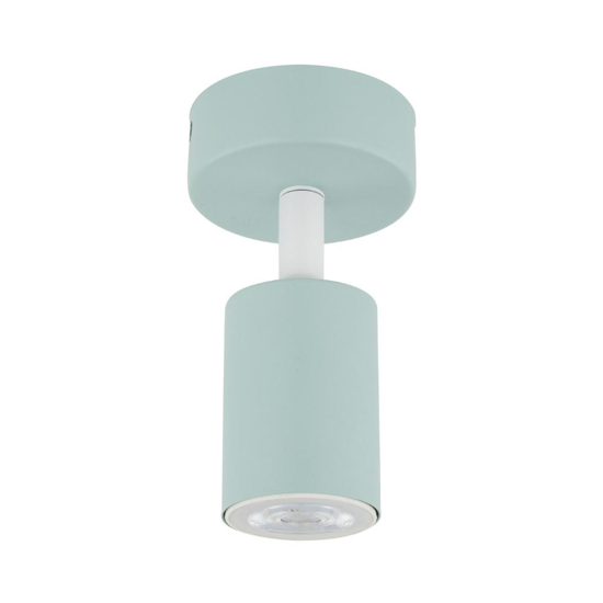 Applique verde menta da parete soffitto cilindro orientabile